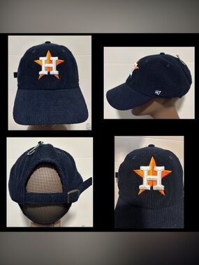 '47 Houston Astros Clean Up Home Navy Adjustable Strap Hat Dad Cap New!!